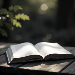 Libro abierto bajo la luz, símbolo de reflexión interior y revisión personal de metas en mitad de año