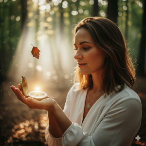 Mujer con una brújula en la mano representando desarrollo personal, coaching y bienestar emocional